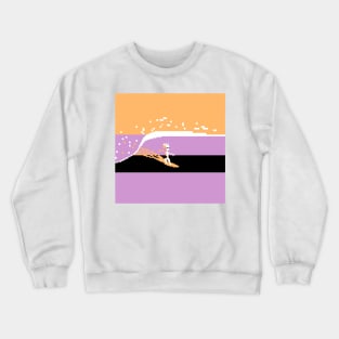 Surf's up four colour sunset version Crewneck Sweatshirt